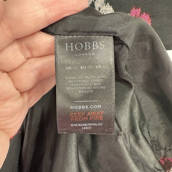 HOBBS LONDON MARIA DRESS floral colorful 10 shift sheath sleeveless career - Picture 10 of 12